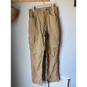 REI Co-op Sahara Convertible Hiking Pants Mens 30x32 Tan Khaki Zip Off Cargo